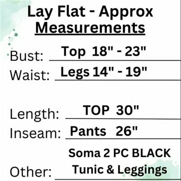 Soma Days Nights Leggings Tunic Top, 2 Pc Set NWT RET $94- - Picture 6 of 6